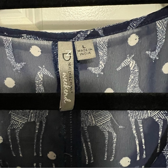 New Directions Weekend Giraffe Beach Cover Up Size L. - Picture 4 of 6